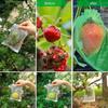 Fruit Protection Bag Anti-Bird Mesh Pest Control Device Grow Gardening Strawberry Grape Drawstring Bag Mesh Pouch 20Pcs