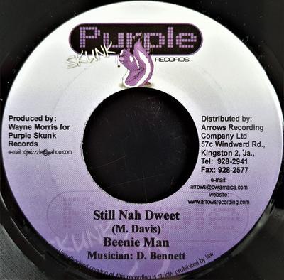7inch Record BEENIE MAN / LEFTSIDE & ESCO - Still Nah Dweet / We Nuh Fraid NONE Purple Skunk Re Jamaica Reggae, Ska & Dub Used