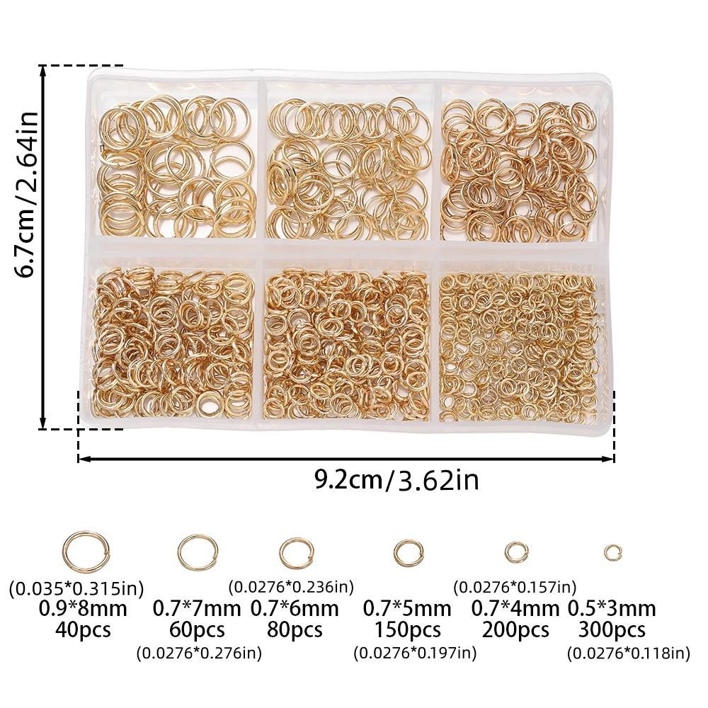 1Set Mixed Size Open Jump Rings Split Rings Jewelry Making Kit For DIY Bracelet Necklace Jewelry Making Accessories Supplies