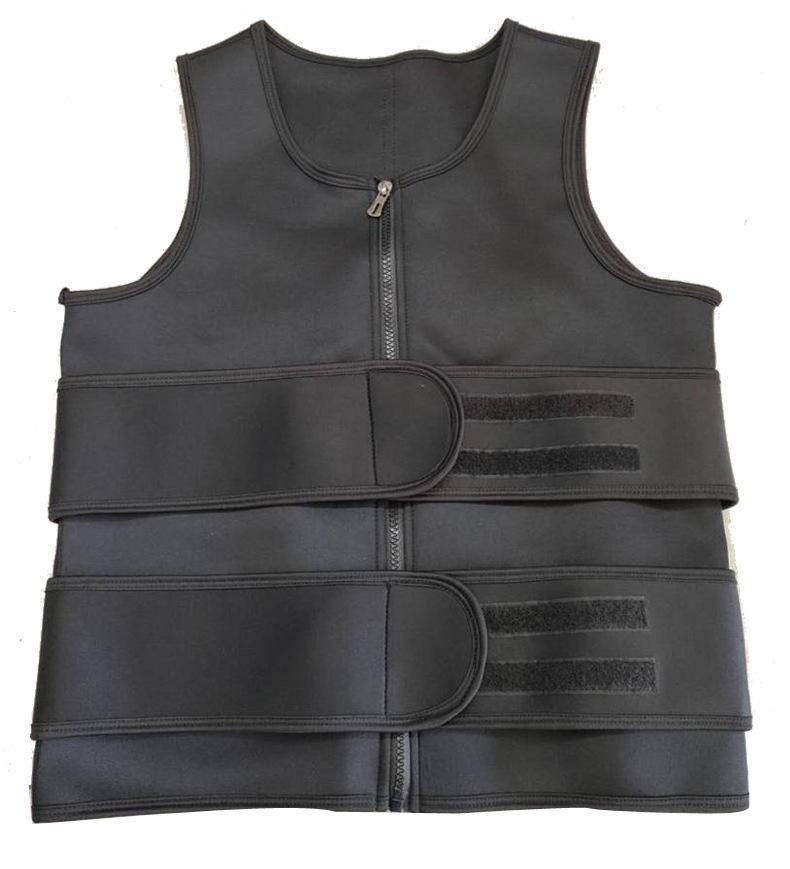 Unisex Double-Waist Zipper Slimming Vest for Exercise and Shaping