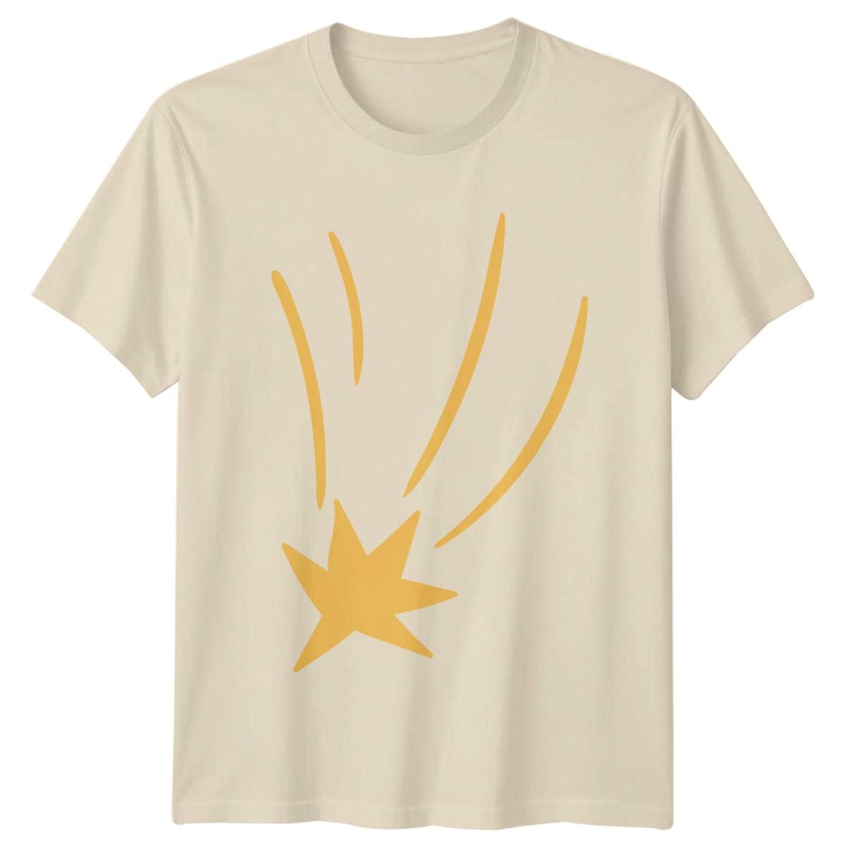 Shining Star Burst Design T-Shirt Simple Graphic General Birthday Gift S