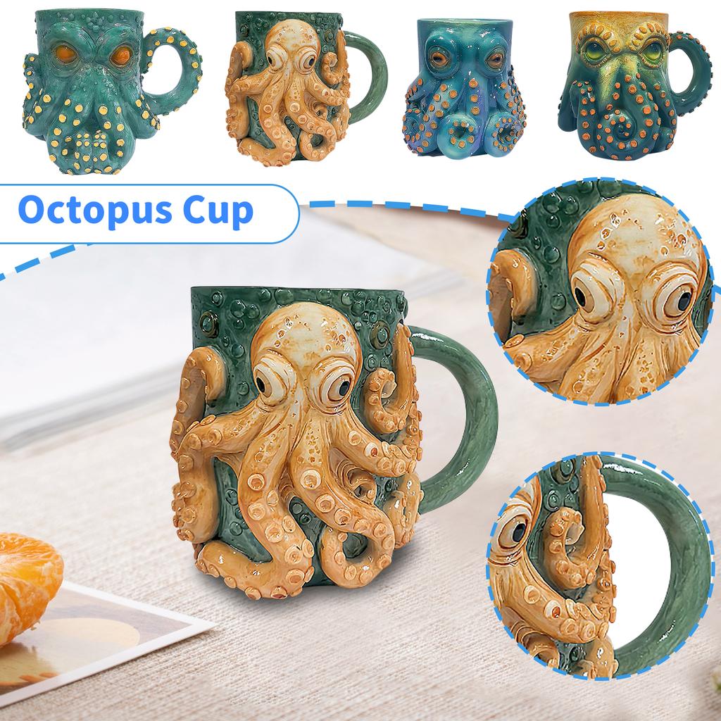 Ocean Creature Mug,3D Sea Funny Mugs,Handmade Shaped Statue Cup Coffee Mug Decorate