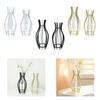 Clear Glass Hydroponic Tube Table Vase Aesthetic Ornament Home Decor Planter for Bookshelf Greenhouse Indoor Living Room Office
