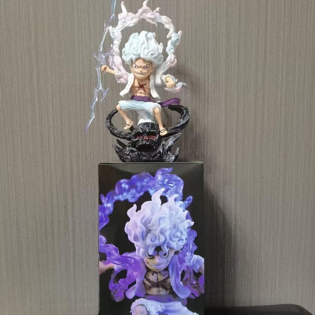 10cm Anime One Piece Figure Q Version Sun God Gear 5 Ghost Island Luffy Action Figure Statue Decoration Toys Gift