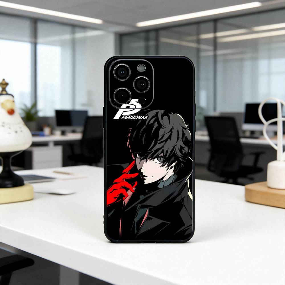 P-Persona 5 COOL Anime Phone Case For iPhone 17, 16,15,14,13,12,11 Plus,Pro Max, Others Soft Black Cover