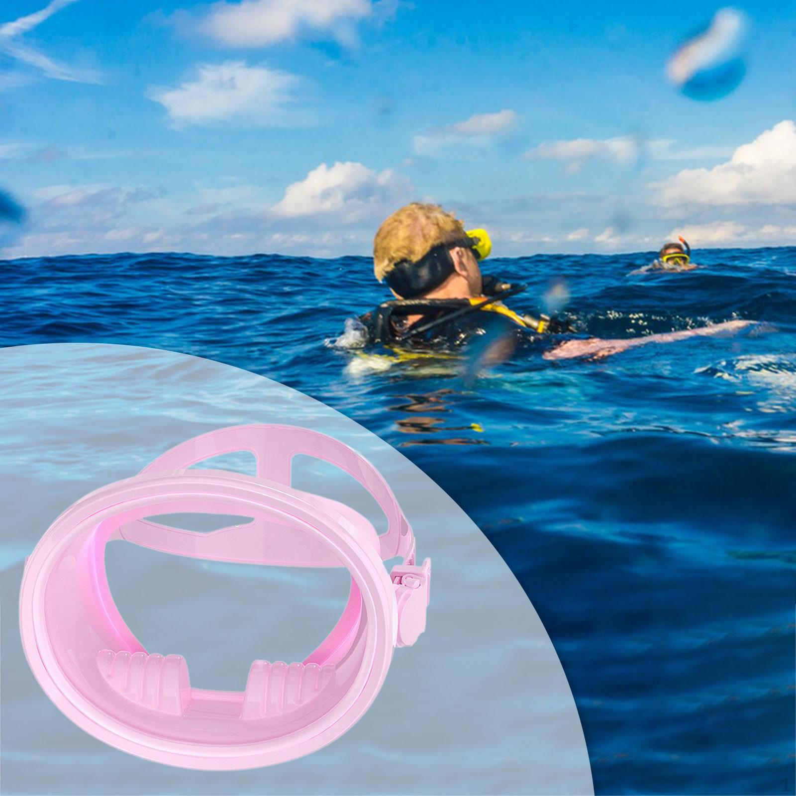 

Маска для дайвинга и снорклинга, удобная, легкая, водонепроницаемая, с широким обзором и прозрачными линзами для взрослых розовый