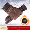 TUCANO Men's Winter Riding Fleece-Lined Leather Gloves
