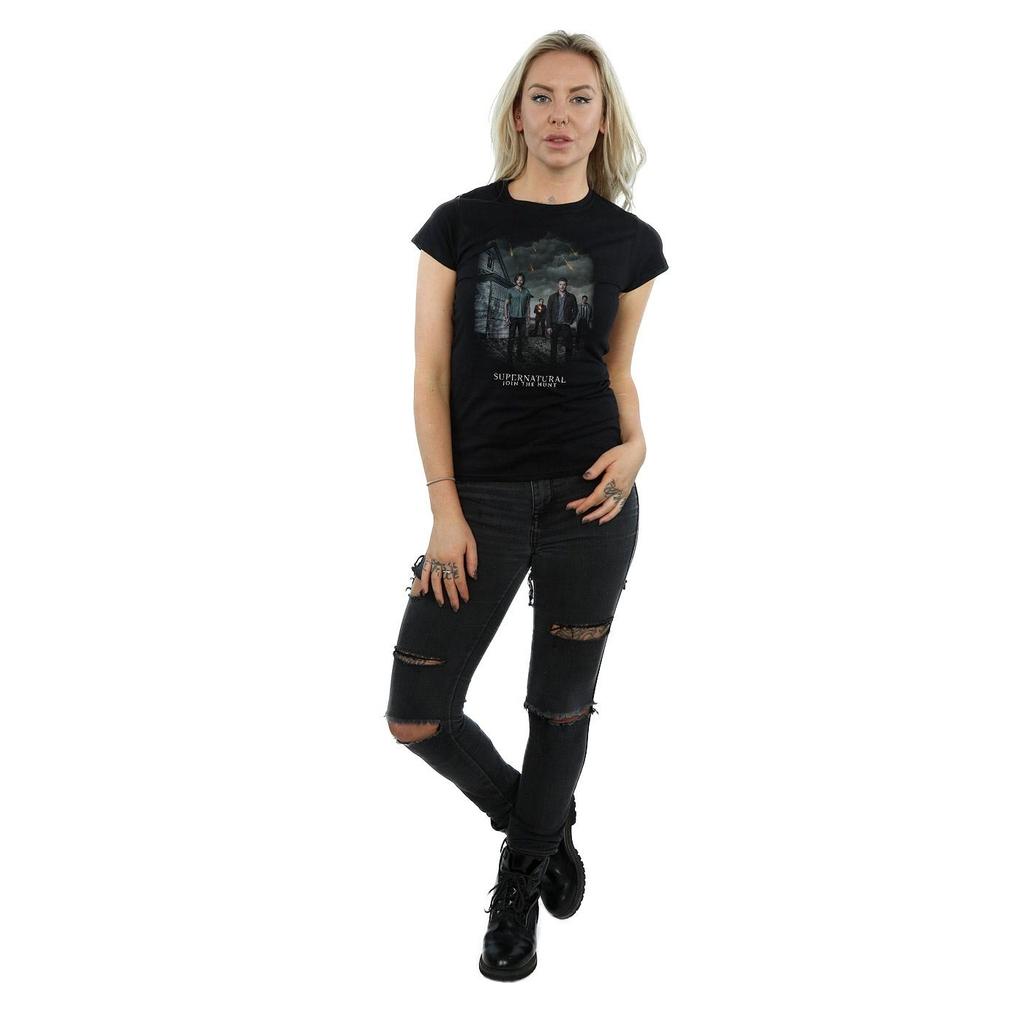 Supernatural Womens/Ladies Join The Hunt Meteor Shower Cotton T-Shirt