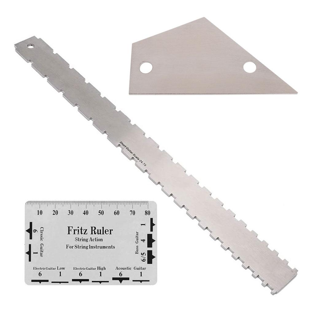 

Craftsmanship Guitar Ruler Set For Guitar Accessories Rich Sound Stainless Steel Electric Guitar Leveling Ruler