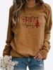 Autumn and Winter Women's Christmas Theme Printing Sweater Round Neck Long Sleeve Casual Sweatshirt Plus Size Top