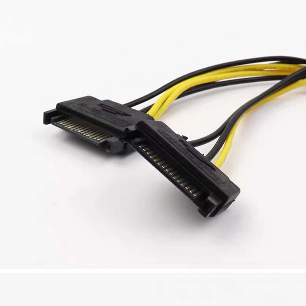 15-pin to 8 pin Power Supply Cable Power Splitter Cable SATA Adapter Cable Graphics Card power cord