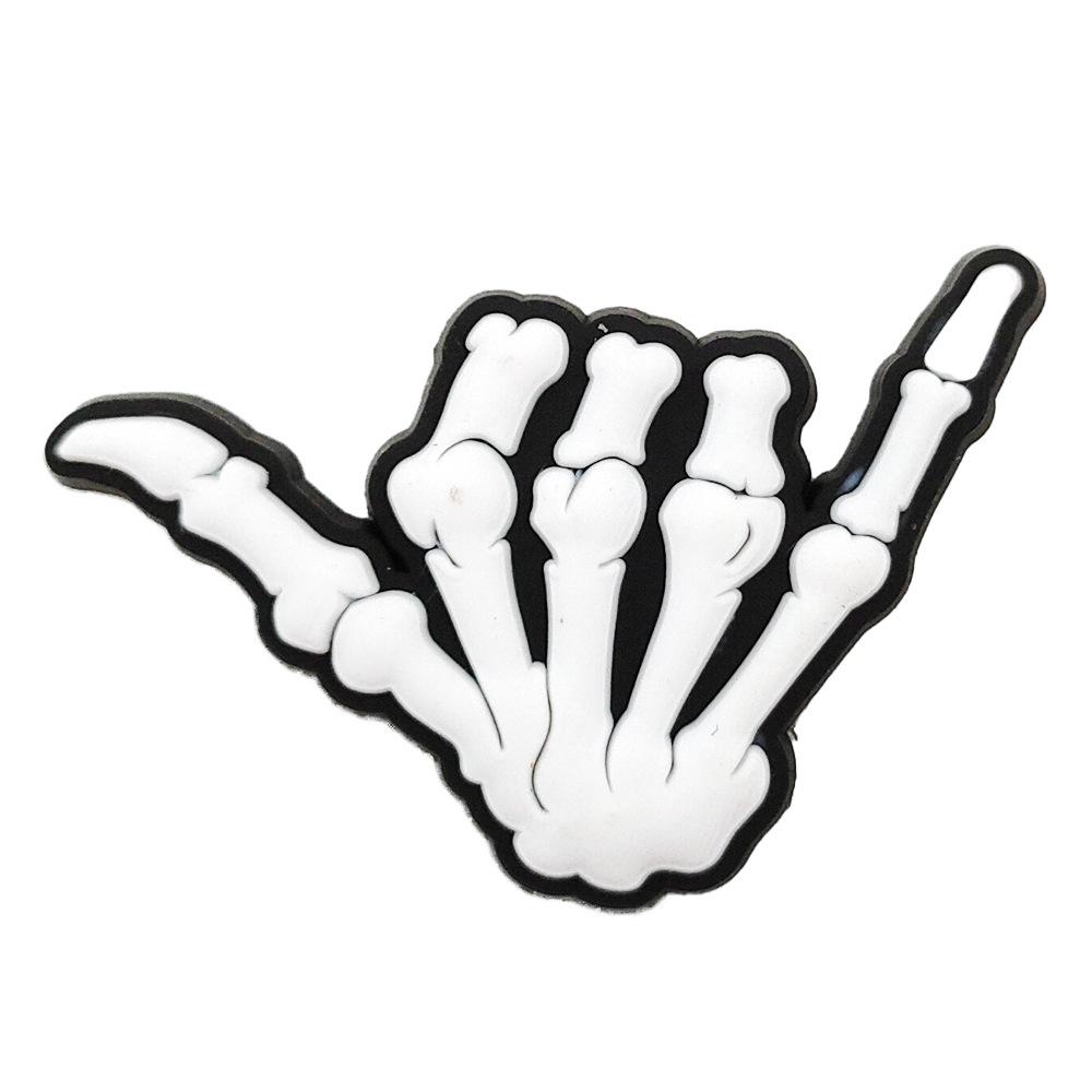 Black & White Halloween Punk Metal Rock Croc Shoe Charms