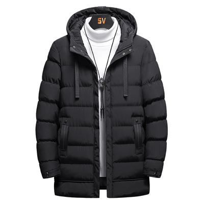 Winter Jackets for Men Plus Size Thickened Warm Hooded Medium-length Versatile Knee-high High-grade Cotton Jacket Young and Middle-aged Cozy Jacket