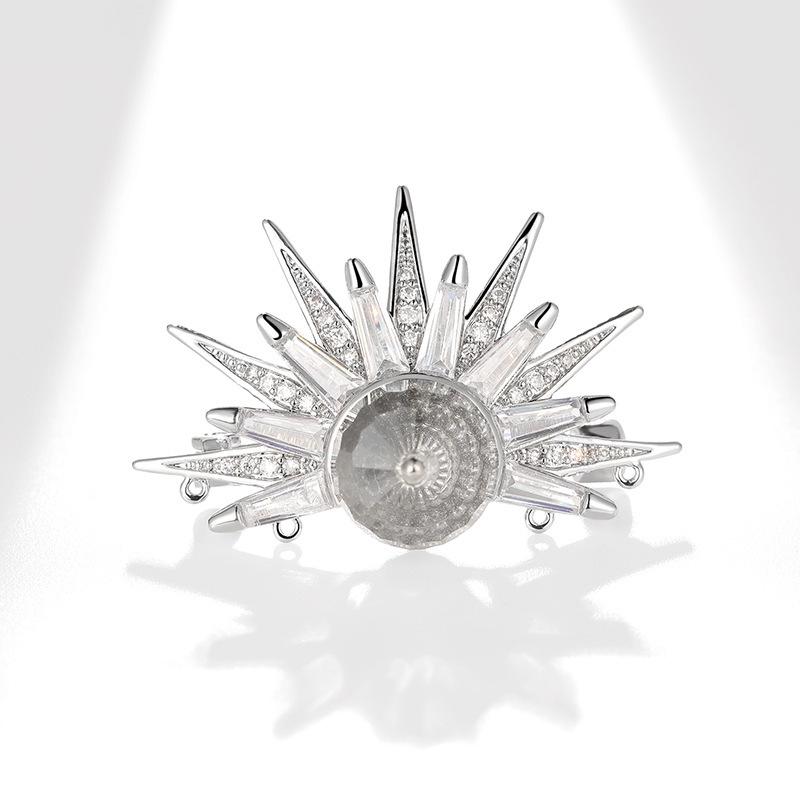 Bo Xin Yun Crystal Starburst Brooch - Korean Style Fashion Accessory Pin