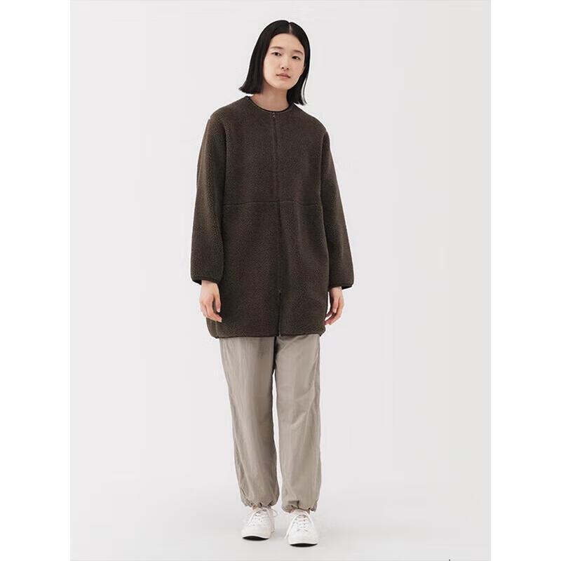 MUJI Women's Long-Pile Fleece Coat