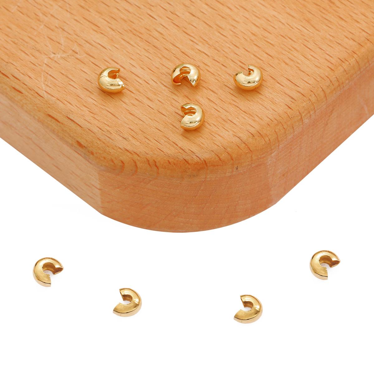 

10/50 шт., медные обжимные бусины, круглые зажимы, кончики, узел, сделай сам, поиск ювелирных изделий 5.3mm 50pcs