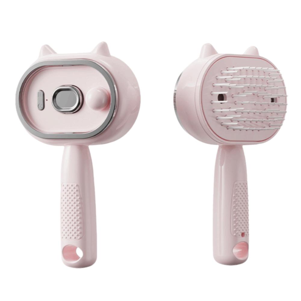 Multi-Function Red Light Spray Massage Comb Hair Care 2-In-1 Misting Hair Brush Women розовый