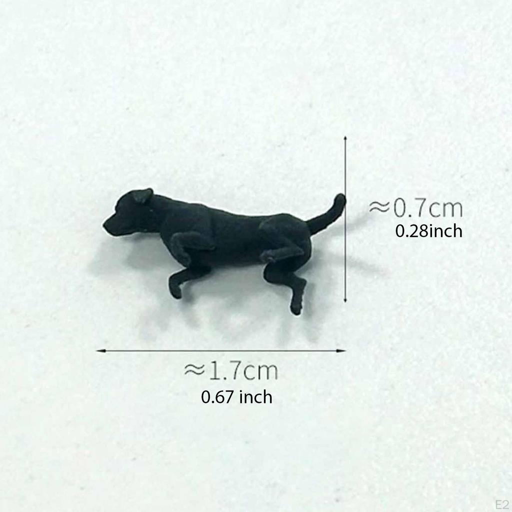 1/64 Miniature Animal Model Painted Realistic Scene Decor for DIY