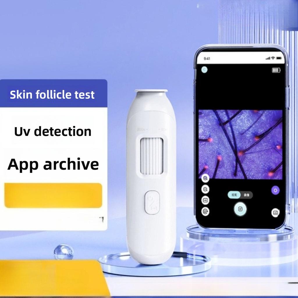 Digitaler Kopfhaut-Analysator 50X-200X Haar-Mikroskop Trichoskop Kopfhaut-Untersuchungswerkzeug USB WiFi Android iOS Foto-Video-Kamera