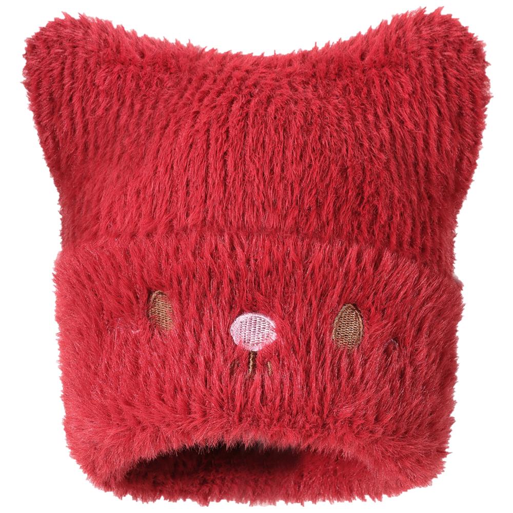 New Cute CAT EAR Beanie Faux Fur Winter Hats For Women Fashion Outdoor Dandy Knit Hat Warm Cap For Girl Gifts