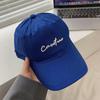 Trendy Letter Design Pink Baseball Cap For Women With Round Top And Brim Bent