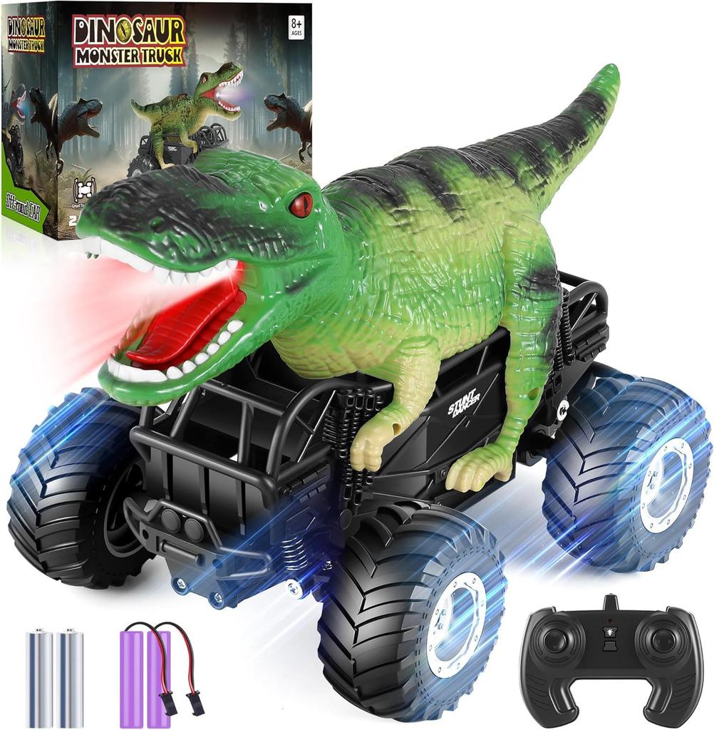 Simulation Dinosaur Remote Control Car Electric Luminous Climbing Off-Road Stunt Car Boy Children'S Toy
