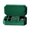 Velvet Travel Jewelry Organizer With Multi Compartment Storage For Home And Travel Use