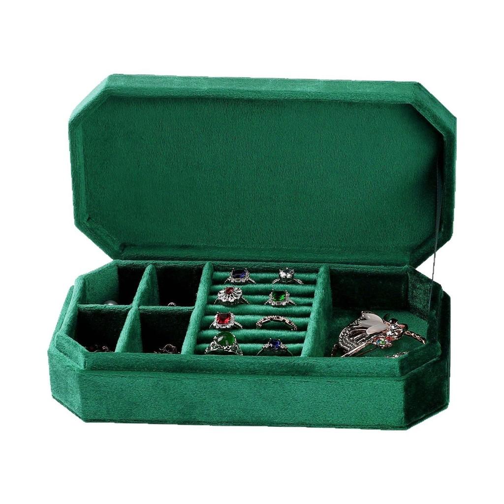Velvet Travel Jewelry Organizer With Multi Compartment Storage For Home And Travel Use
