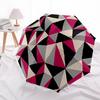 1pc Geometric PatternAutomatic Open/close Folding Umbrella, Compact Portable Travel Umbrella, Perfect Birthday/Holiday, Cute Umbrella Y047