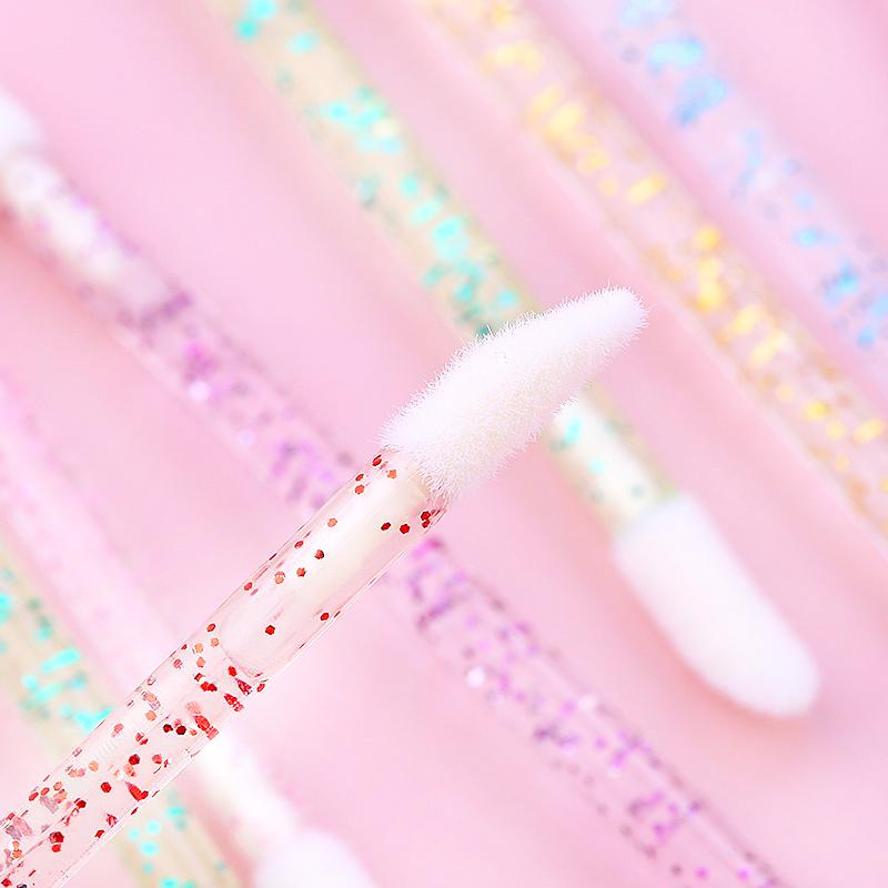 50Pcs Disposable Crystal Eyelash Brush Lashes Micro Lip Brushes Supplies Applicator Cleaner Beauty Eyelash Extension Tools