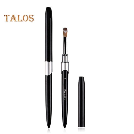 Nail Art Brush Metal Handle Soft Faux Mink Bristles Multifunctional UV Gel Carving Pen Professional Manicure Tool Nail Acrylic Liquid Powder