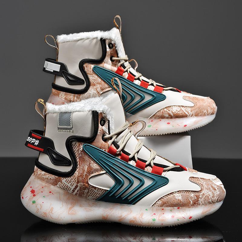 

Зимняя мужская обувь бархатная теплая большая хлопковая обувь Северо-восточные сноубутсы мужские водонепроницаемые и нескользящие спортивные ботинки с высоким верхом 45 коричневый