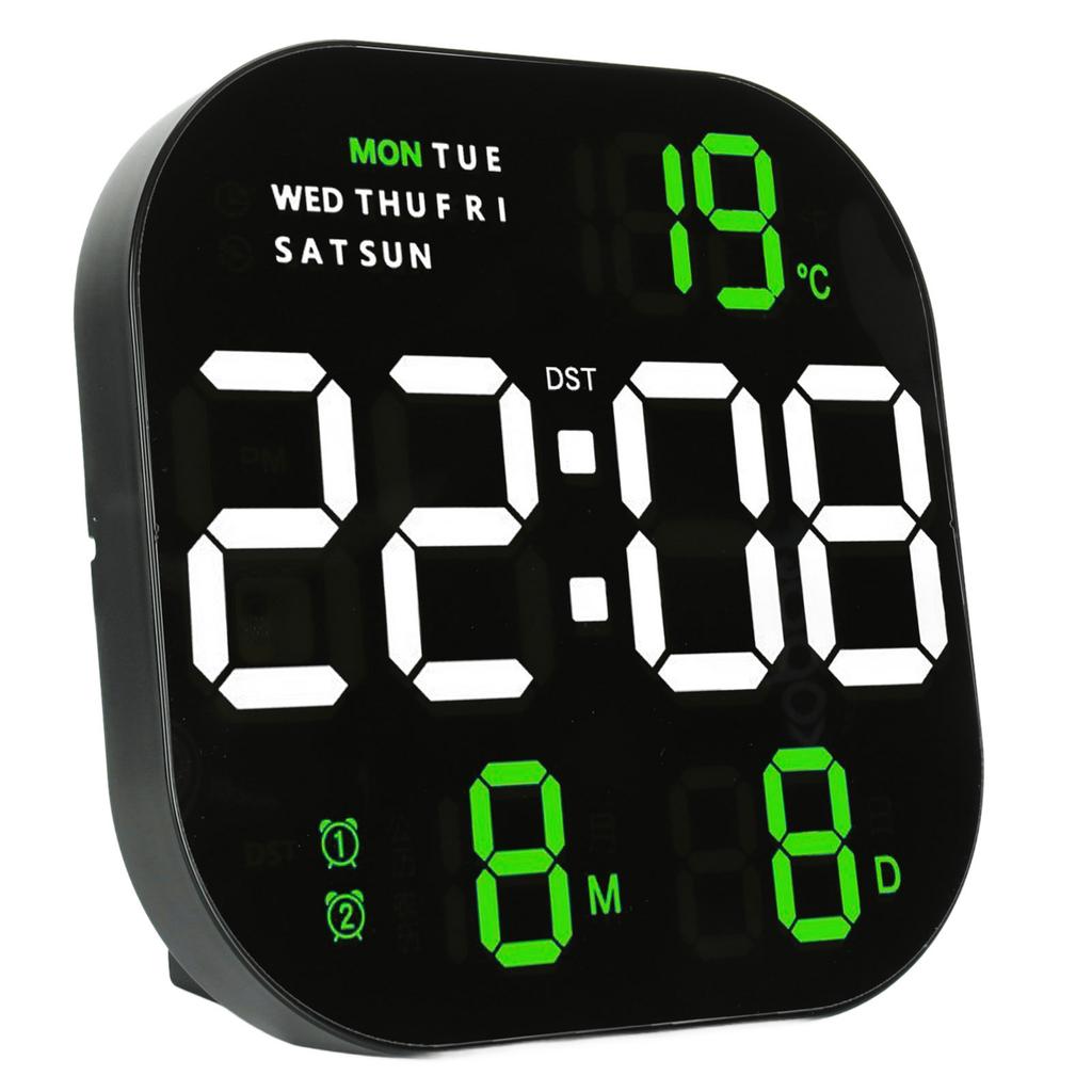 Digital Clock Large Screen LED USB 5V Remote Multifunctional Temperature Month Display Luminous