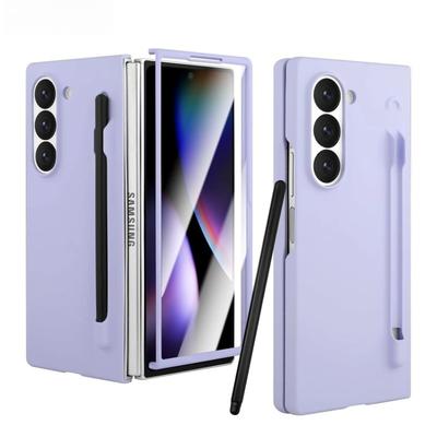 Husă Pură pentru Telefon cu Suport S Pen pentru Samsung Z Fold 7 6 5 4 3 Original, Subțire, Mată, PC, cu Protecție Spate și Ecran Încorporat