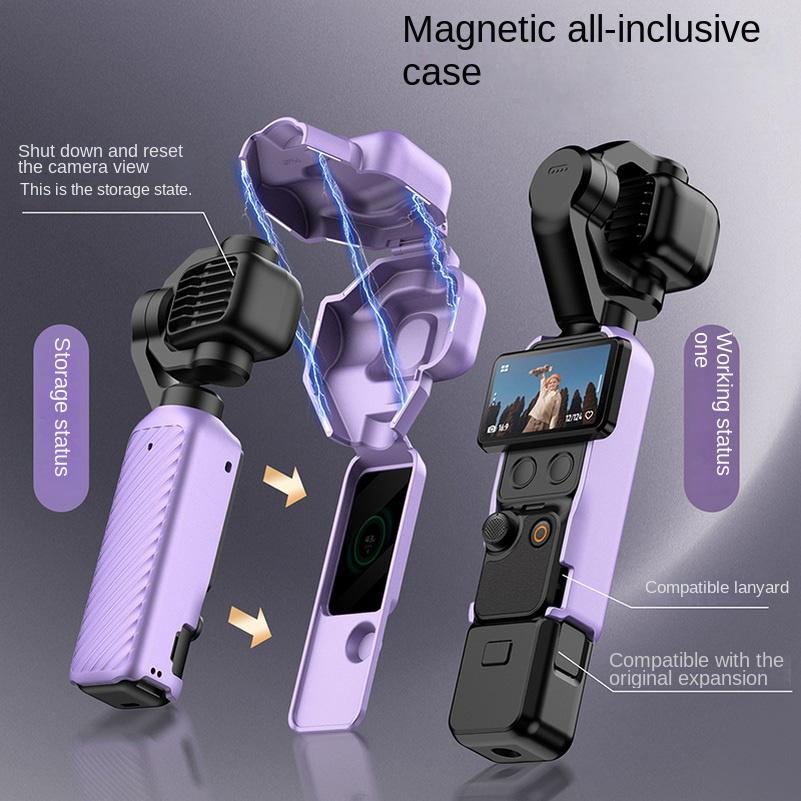 Magnetic All-around Protective Case Set For DJI Osmo Pocket 4 Pro Gimbal Cover and Handle Protective Case