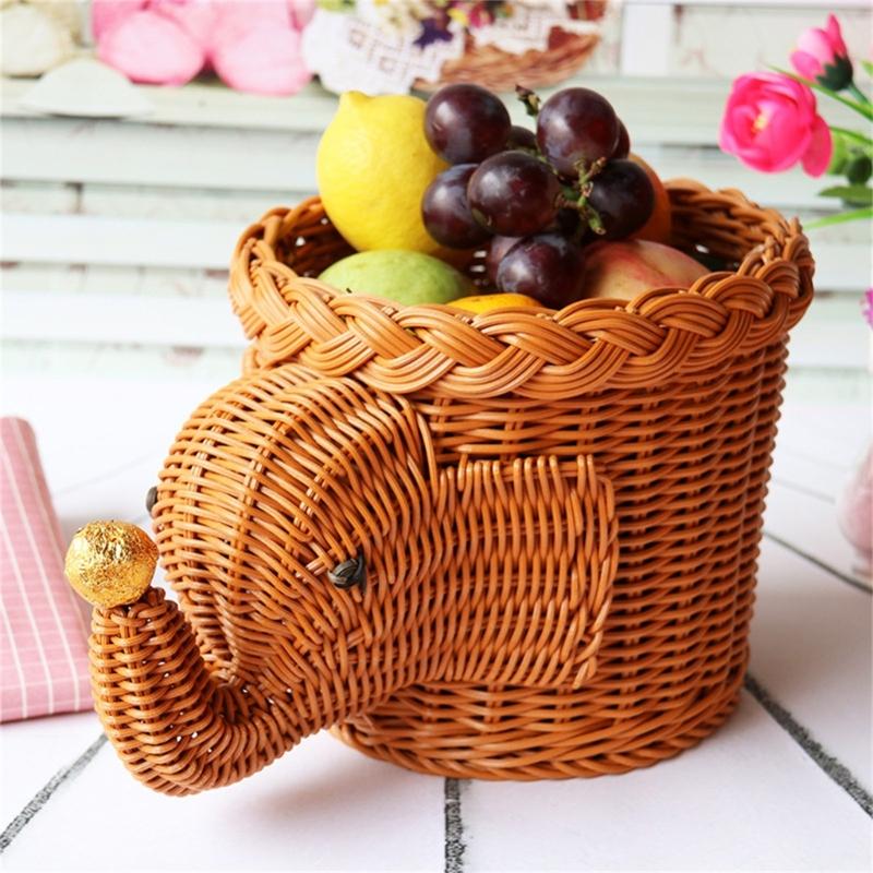 Charm Elegant Elephant Designs Handmade Sturdy Storage Baskets for Decoration and Storage Versatile Organizers
