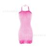 Sexy Neck Lingerie Women's Hollowed-out Tight Mesh, Burst Breasts, Perspective Hip Skirt, Uniform Temptation