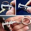 Mini Small Convenient Vernier Caliper Keychain Pendant Measuring Tool Zinc Alloy Keychain Portable Tool