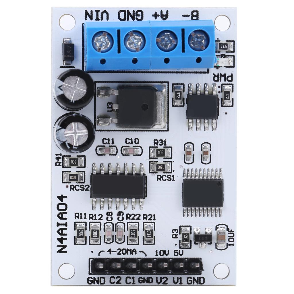 4?20MA RS485 Voltage Current Analog Collector Acquisition ADC Modbus RTU 03 06