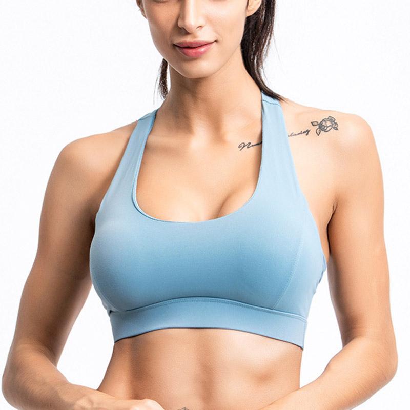 Women's Quick-Drying Gathering Shockproof Sports Beauty Back Chest Yoga Bra Underwear