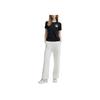 Fila Heritage Series Fashion Knit Versatile Straight Loose Casual Pants Women Bottoms Off-White F11W448609F-BG