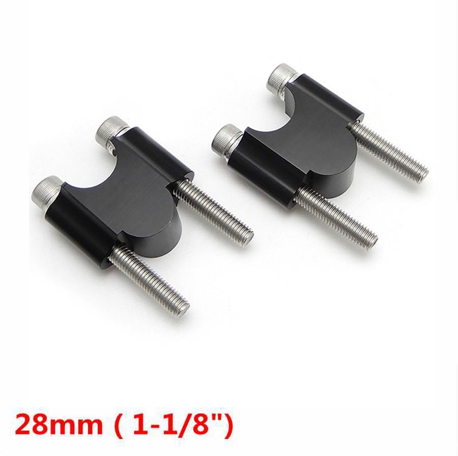 Univerzální černé CNC hliníkové motocyklové 1 1/8" objímky řídítek zvýšení 28mm