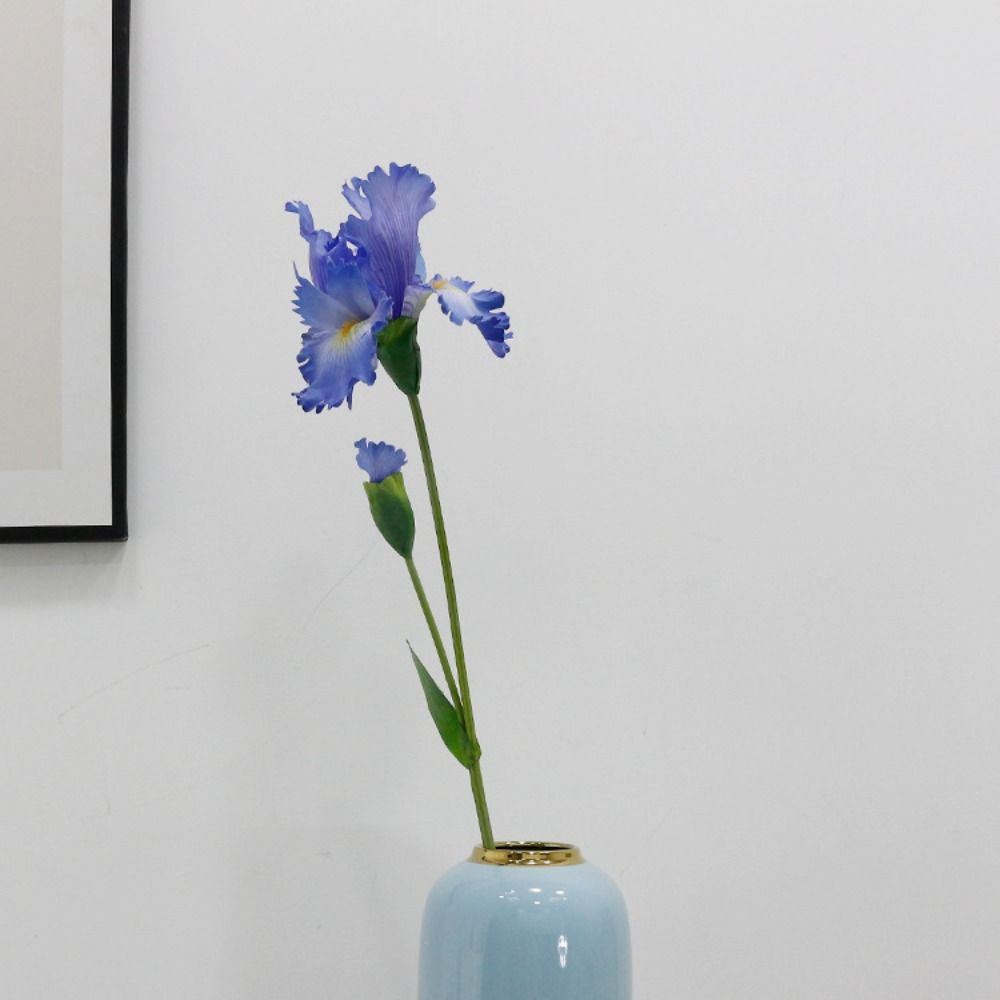 High Quality Artificial Silk Iris Flower Like Real Iris Flower Arrangement  Table синий