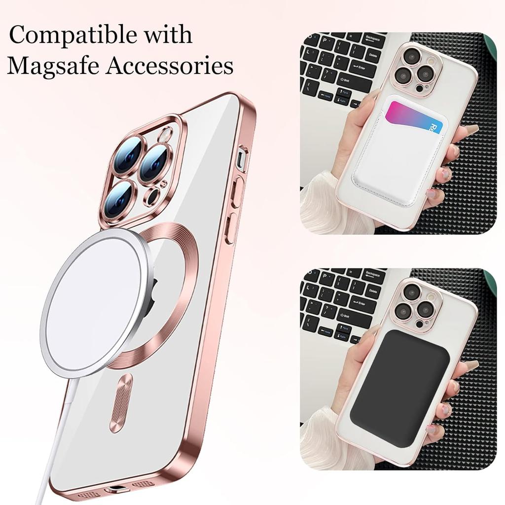 iPhone 16 Pro Max Magnetic Compatible Phone Case Magsafe Clear [Never Yellow] Camera lens protective film ultra-thin shockproof TPU Protective case