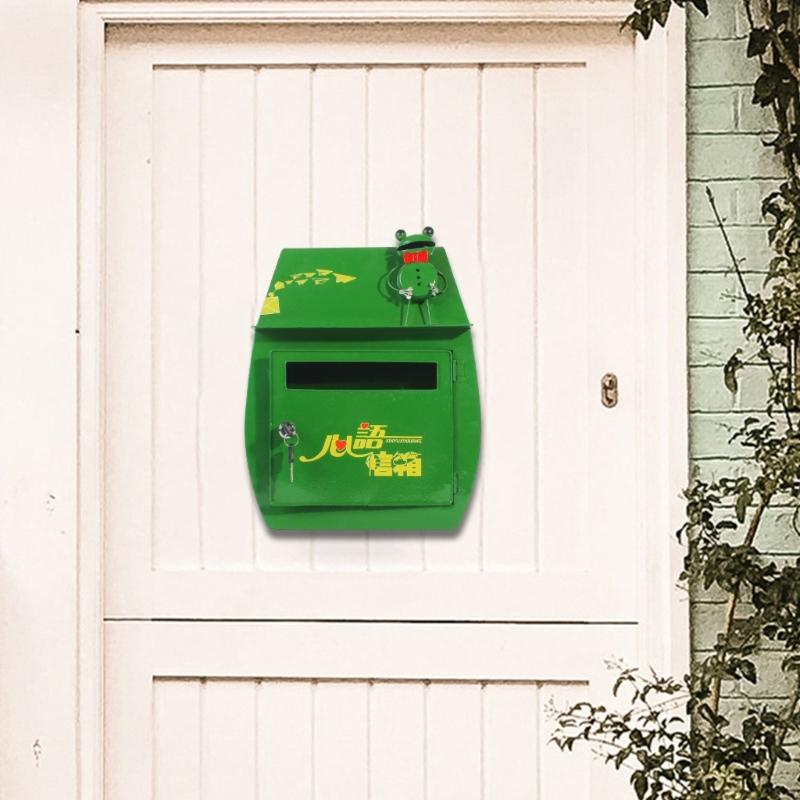 Rostfreie Frösche Langlebiger Eisen-Außenbriefkasten Beschichtung Wetterfest Wandmontierte Briefsortierer