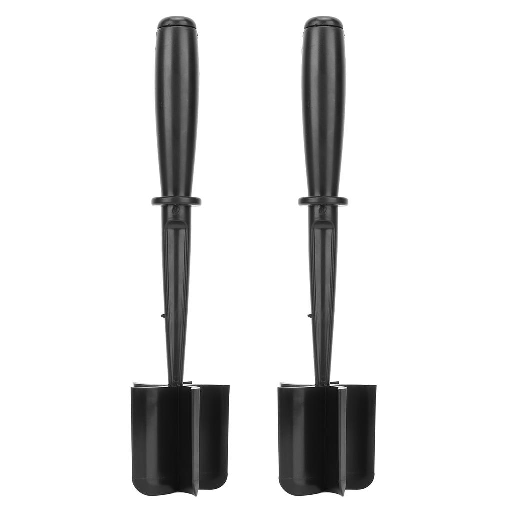 Meat Chopper Heat Resistant Ergonomic Handle Nylon Ground Beef Masher for Chicken Potato Hamburger Black 2pcs
