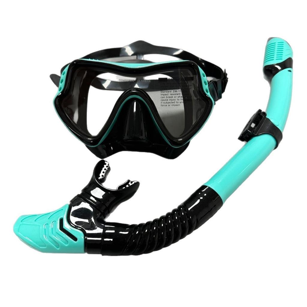 Anti-fog snorkeling set tempered glass diving goggles