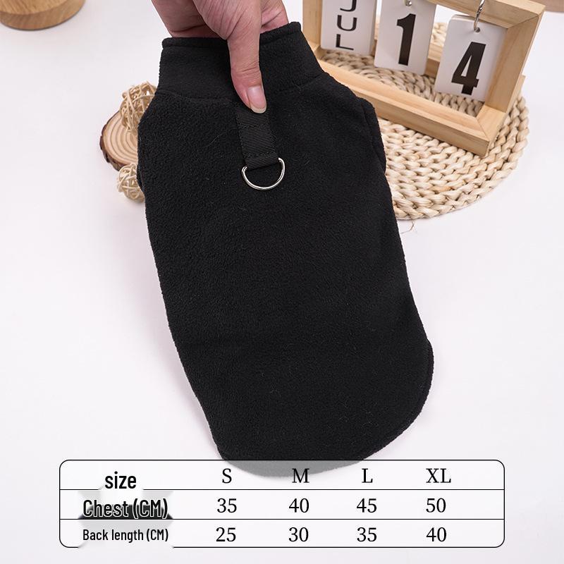 

Новая европейская и американская толстовка для собаки: Уютный осенне-зимний флисовый свитер с возможностью пристегивания поводка Small