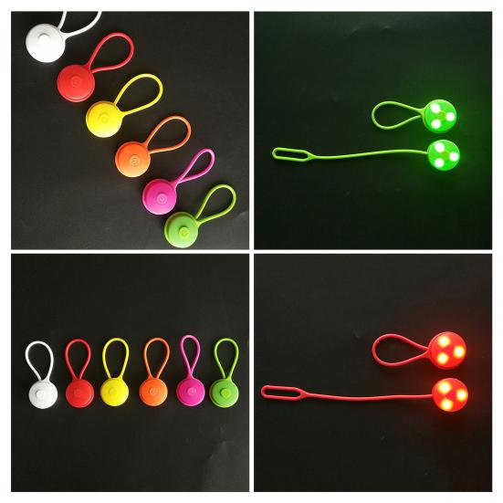 LED Glowing Backpack Light with 3 Flash Modes High Visibility Silicone Rope ABS Housing Adjustable