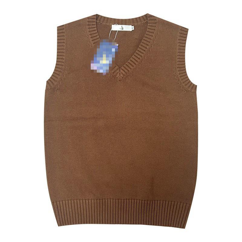 Japanese College Style V-Neck Sweater Vest - Solid Color Knit for Spring & Autumn